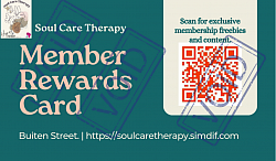 Get Your Hands on a Soul Care Therapy Membership Card and Unlock Exclusive Perks!.